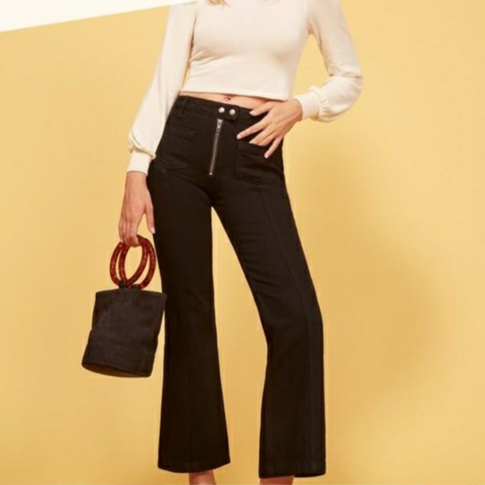 Reformation Elle jean in black. Size 28